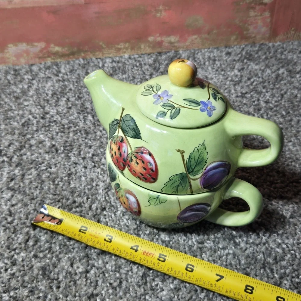 Gibson Teapot Teacup Home Fruit N Berries Tea For‎ One Claire Murray Pantryware